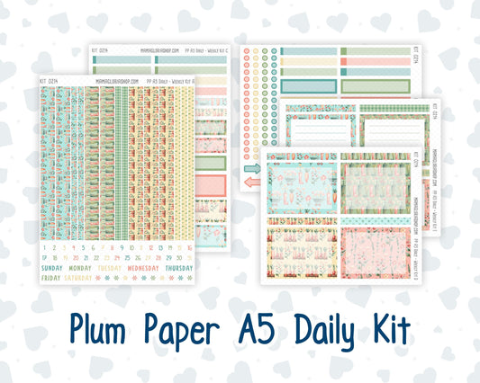 Kit 0214 A5 Plum Paper Daily - Rooted In Spring- Planner -April