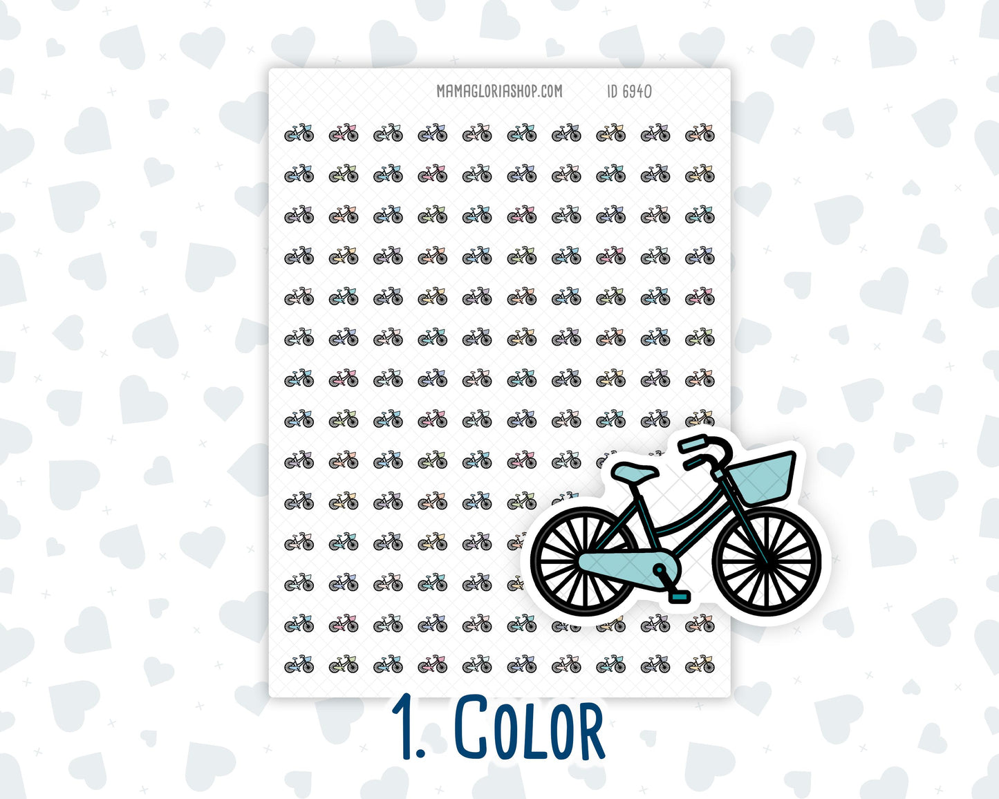 Bike Ride- Outdoor Cycling - Doodle Icon-Sticker