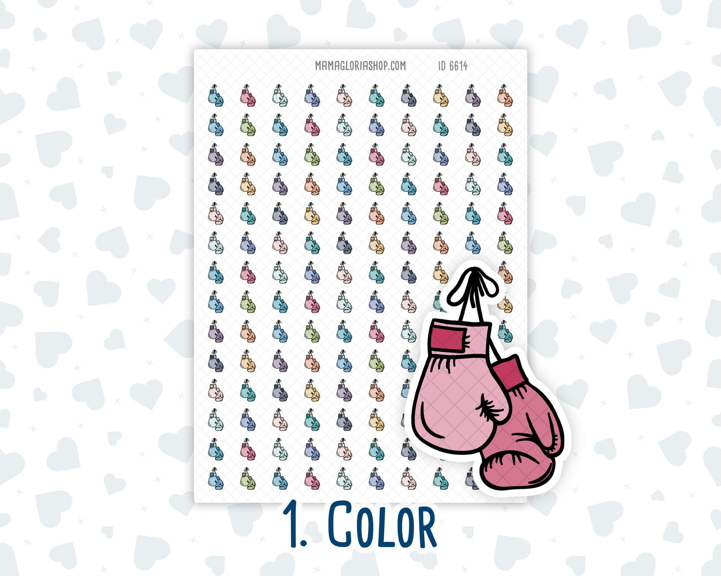 Boxing Gloves - Workout - Fitness - Doodle Icon-Sticker