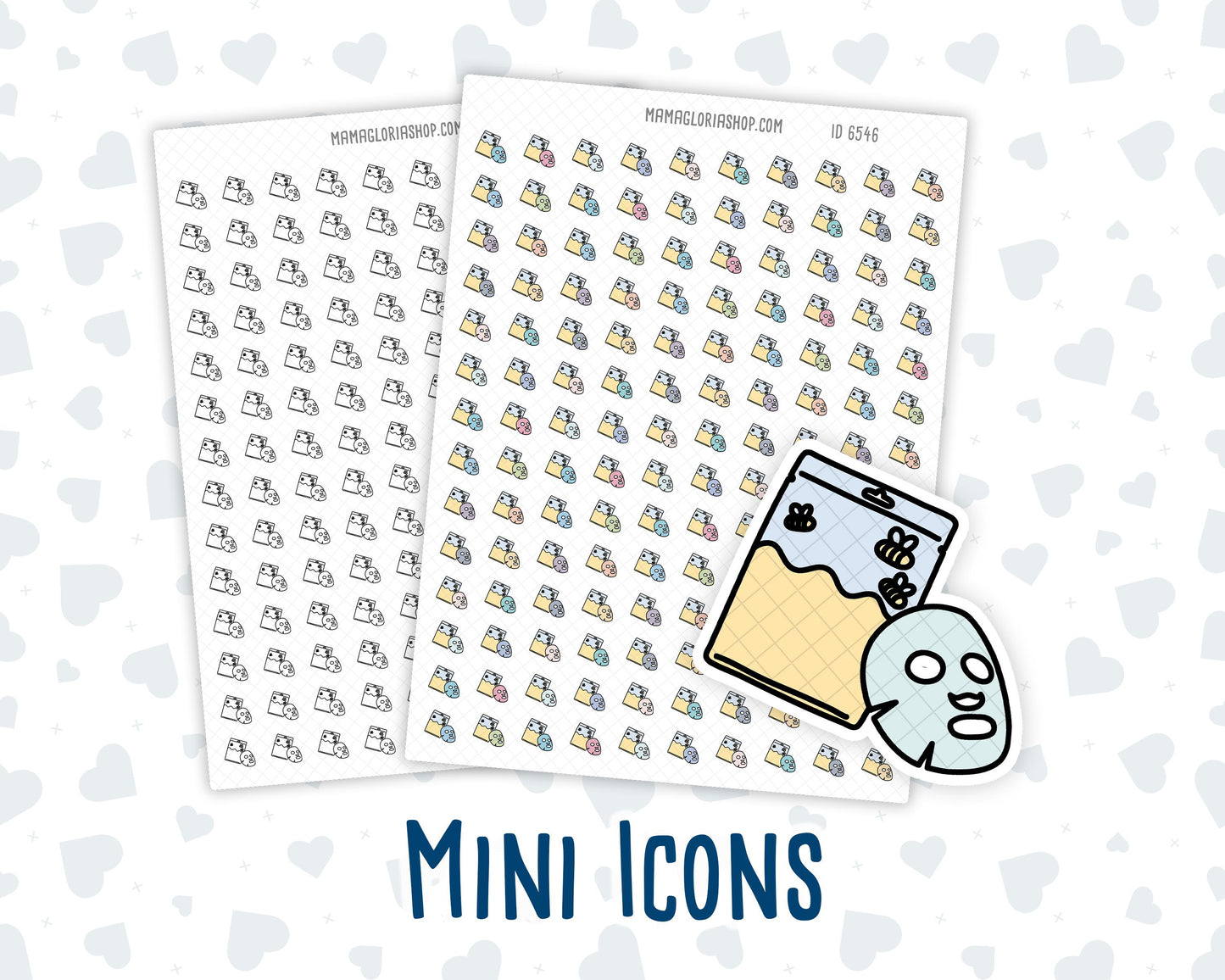 Face Mask - Spa Day - Skincare - Doodle Icon-Sticker