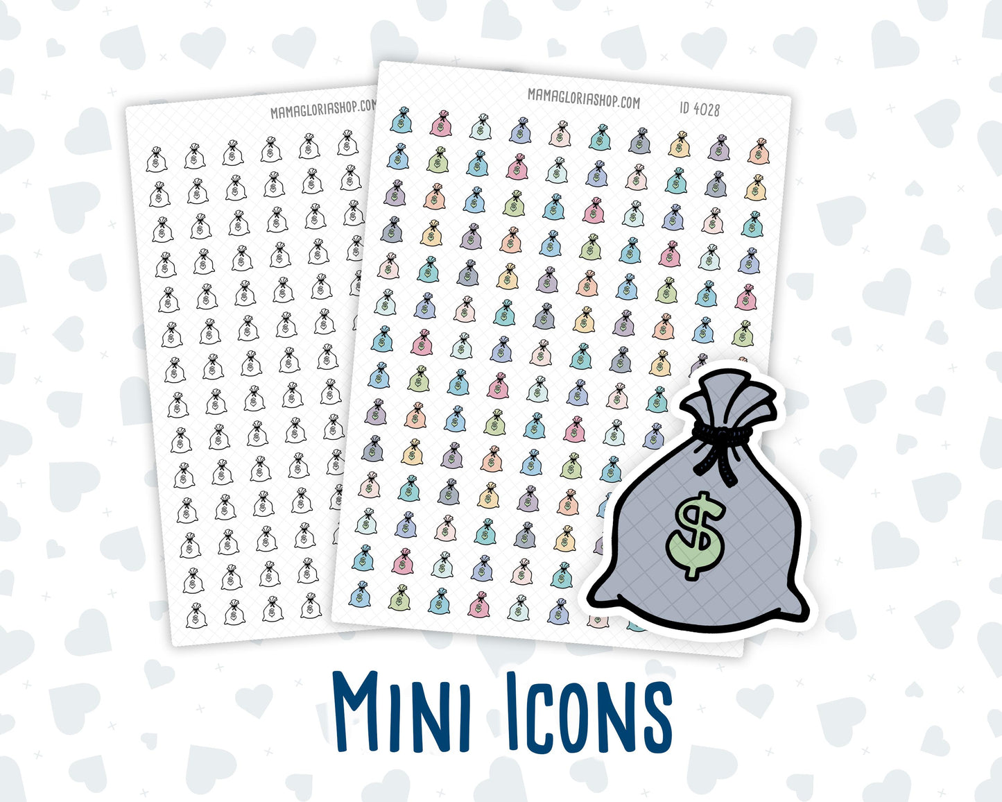 Money Bag - Savings - Cash Budget - Doodle Icon-Sticker