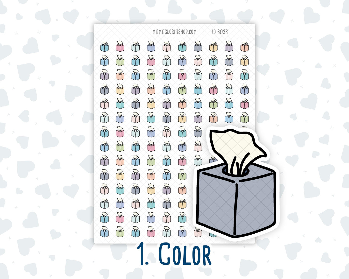 Tissue Box - Sick Day - Healthcare - Doodle Icon-Sticker
