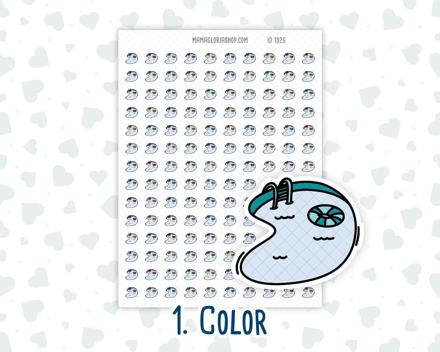 Swimming Pool - Poolside - Swim Day - Doodle Icon-Sticker