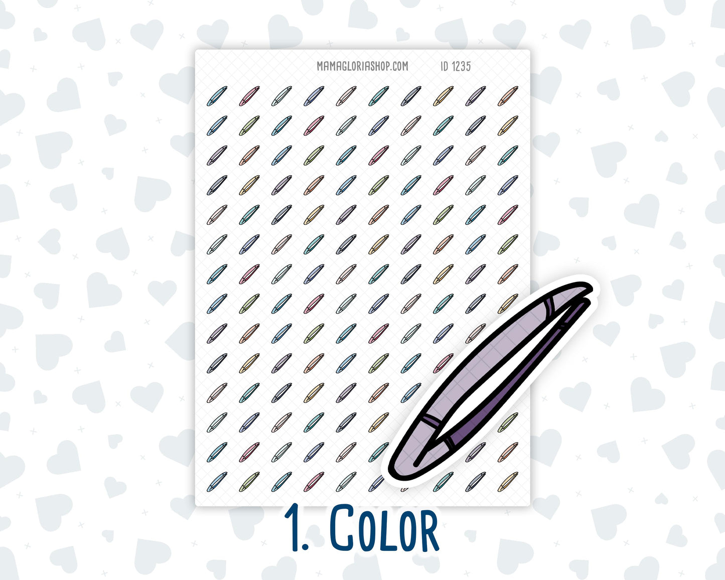 Tweezer - Eyebrow Appt - Doodle Icon-Sticker