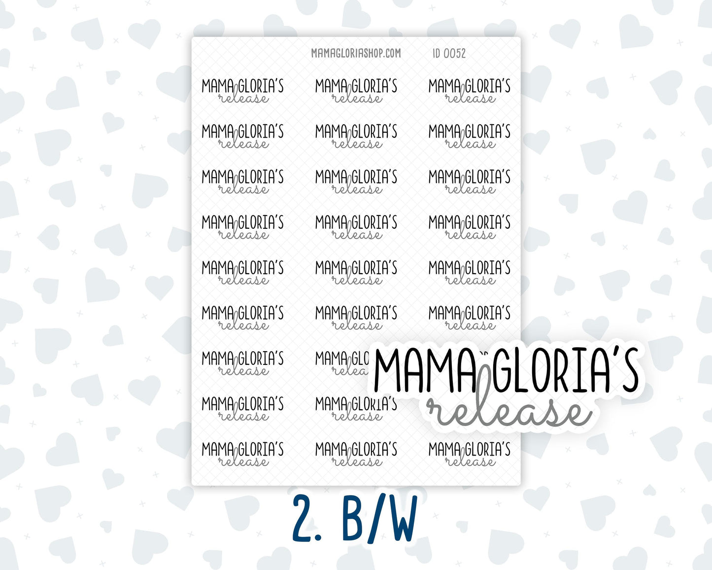 Mama Gloria's Release - Text Stickers For Planners - Handwritten