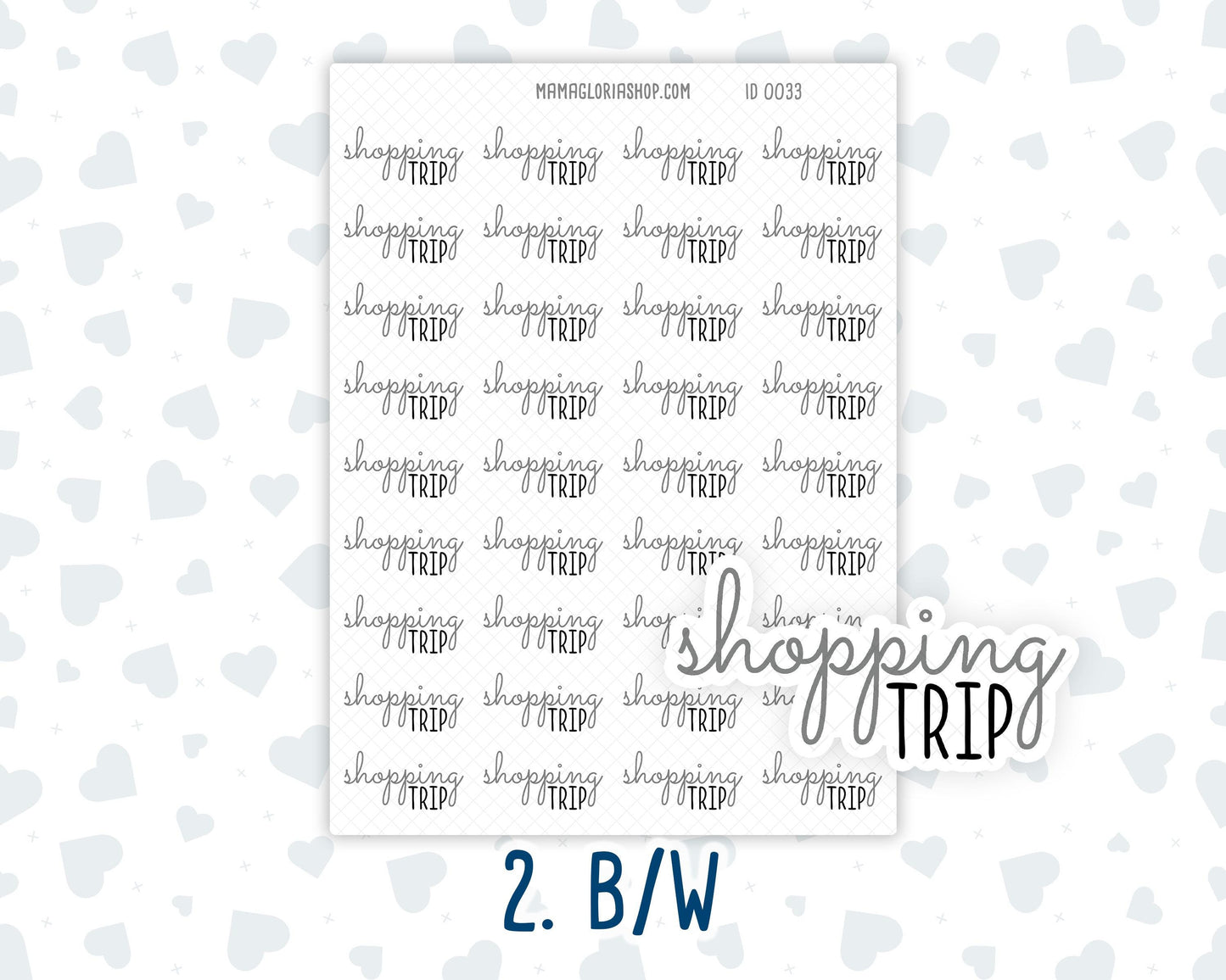 Shopping Trip - Text Stickers For Planners - Handwritten