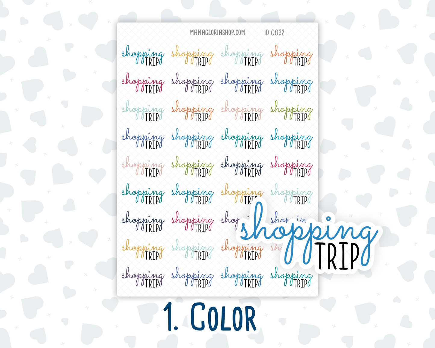 Shopping Trip - Text Stickers For Planners - Handwritten