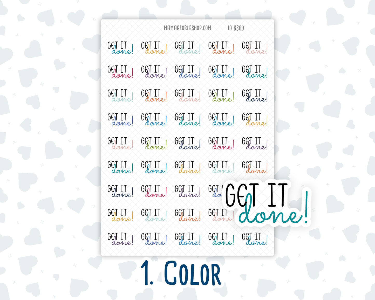 Get It Done - Text Stickers For Planners - Handwritten
