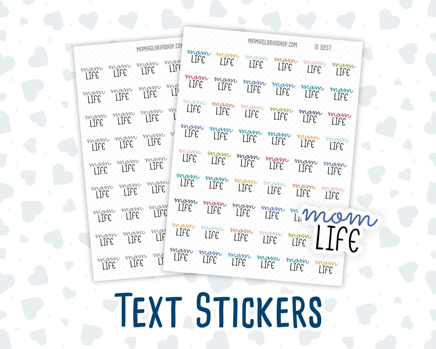 Mom Life - Text Stickers For Planners - Handwritten