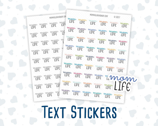 Mom Life - Text Stickers For Planners - Handwritten