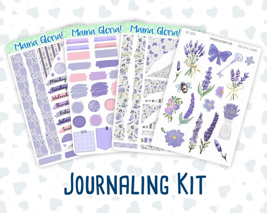 Kit 0213 - Provence - Journaling Kit - April- For Planner - Notebook - Journal