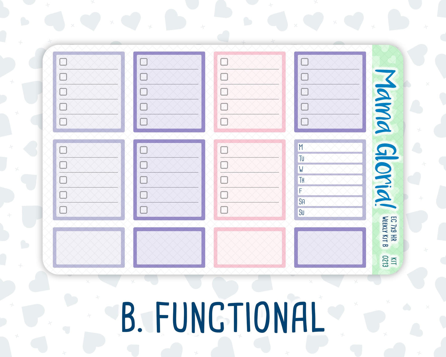 Kit 0213-7x9 - Provence- Weekly Kit For EC Horizontal Planners - April