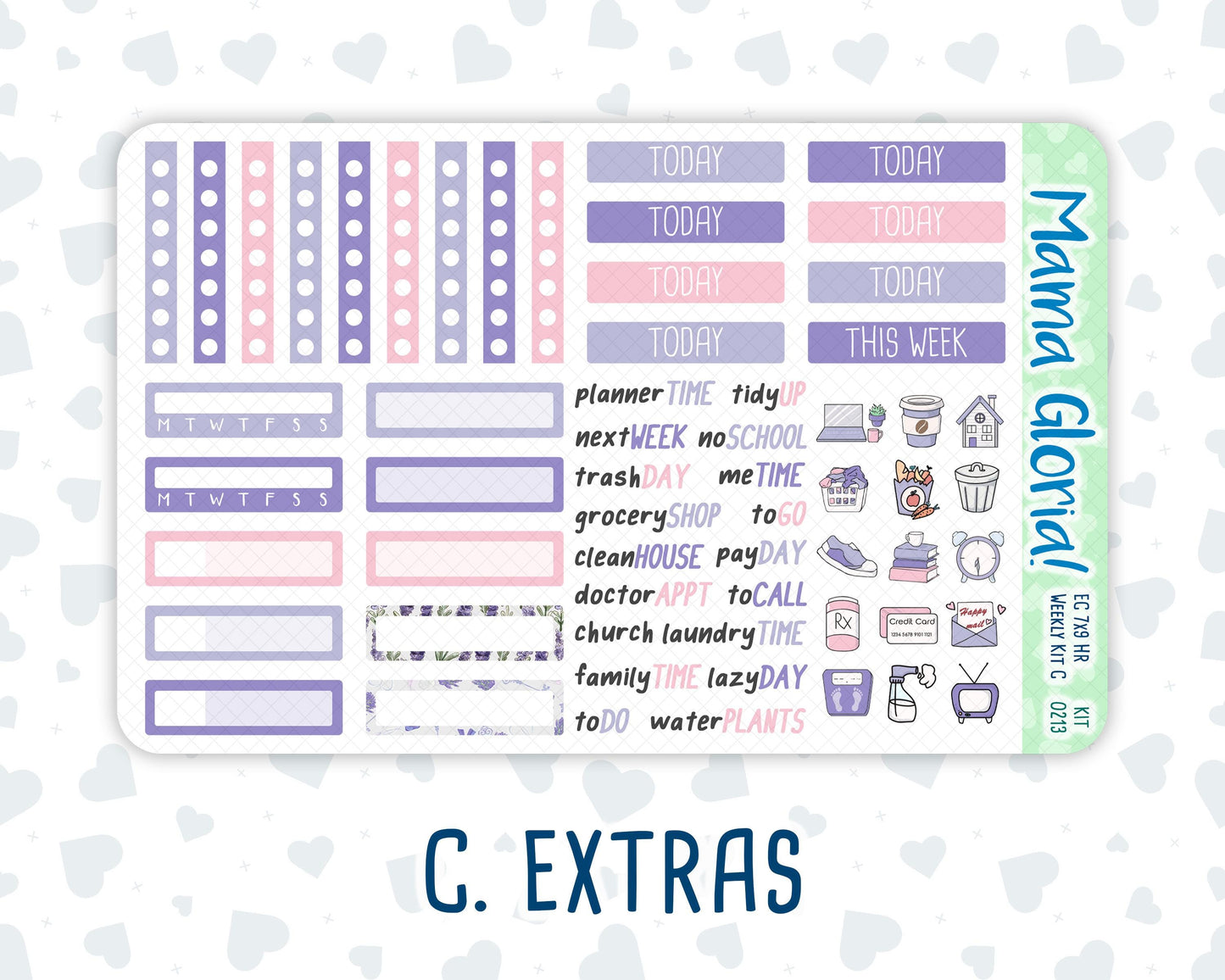 Kit 0213-7x9 - Provence- Weekly Kit For EC Horizontal Planners - April