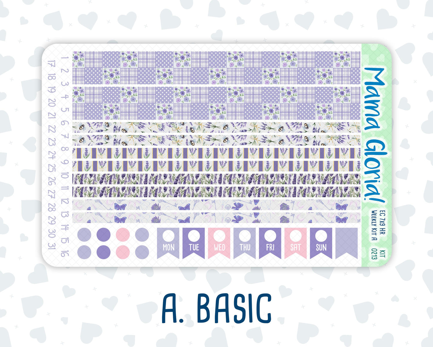 Kit 0213-7x9 - Provence- Weekly Kit For EC Horizontal Planners - April