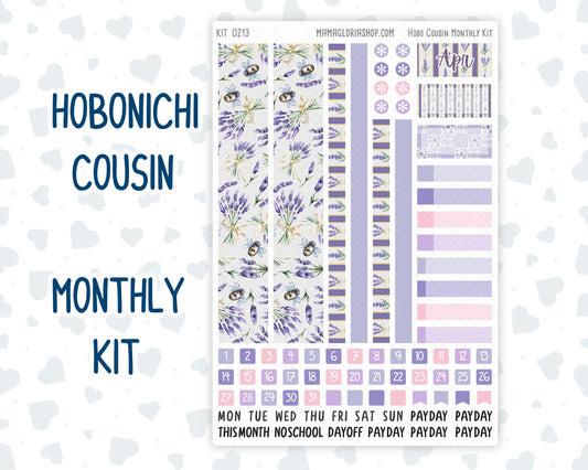 Kit 0213 Hobonichi Cousin – Monthly – 1.3” Wide Columns - Provence - April
