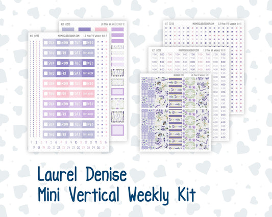 Kit 0213 Laurel Denise Mini Size – Weekly - Vertical Layout - Provence - April