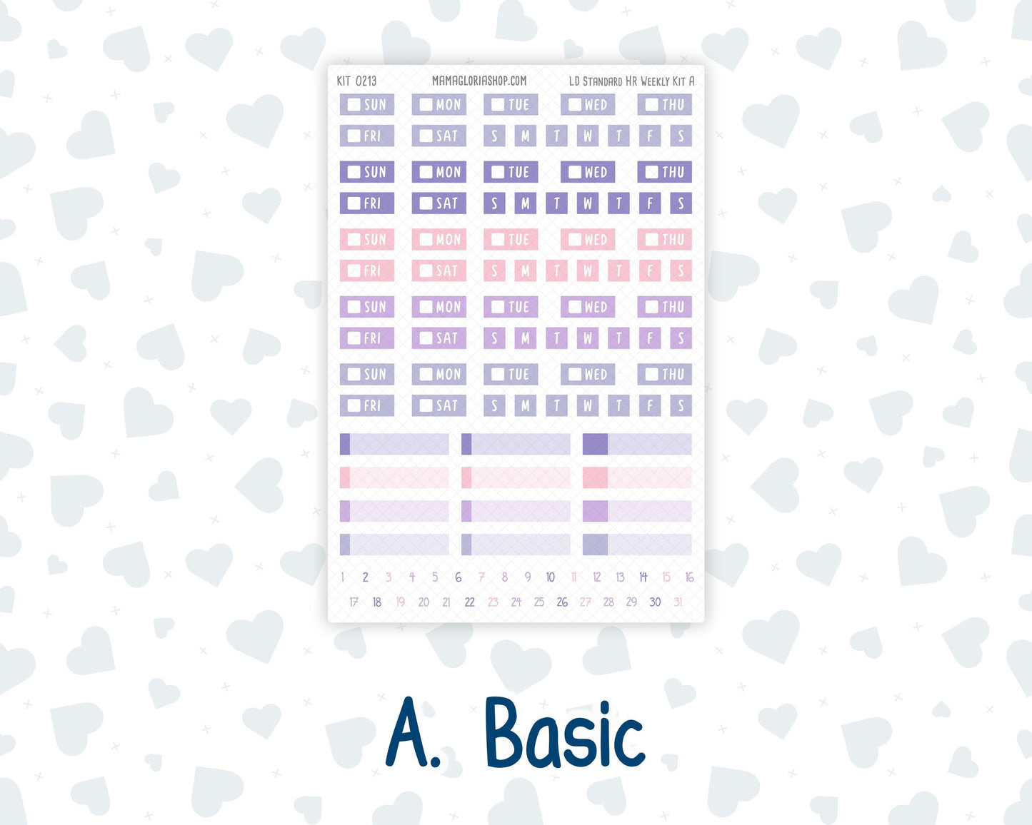 Kit 0213 Laurel Denise Standard Size – Weekly - Horizontal Layout - Provence - April