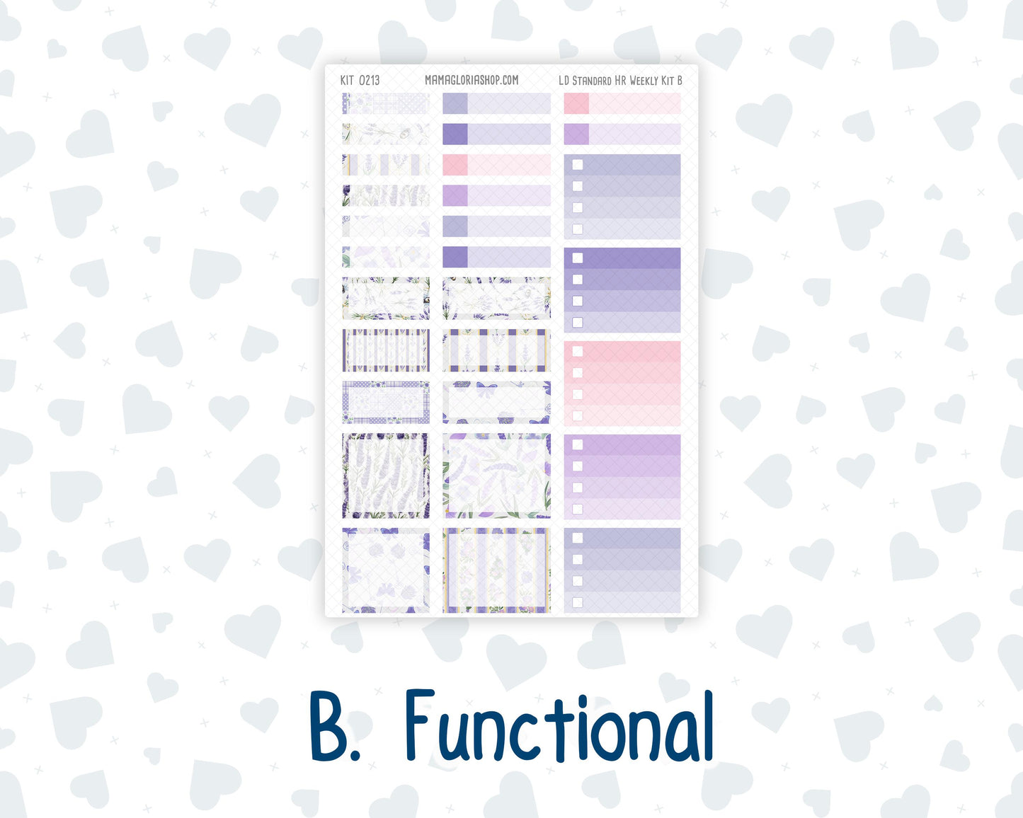 Kit 0213 Laurel Denise Standard Size – Weekly - Horizontal Layout - Provence - April