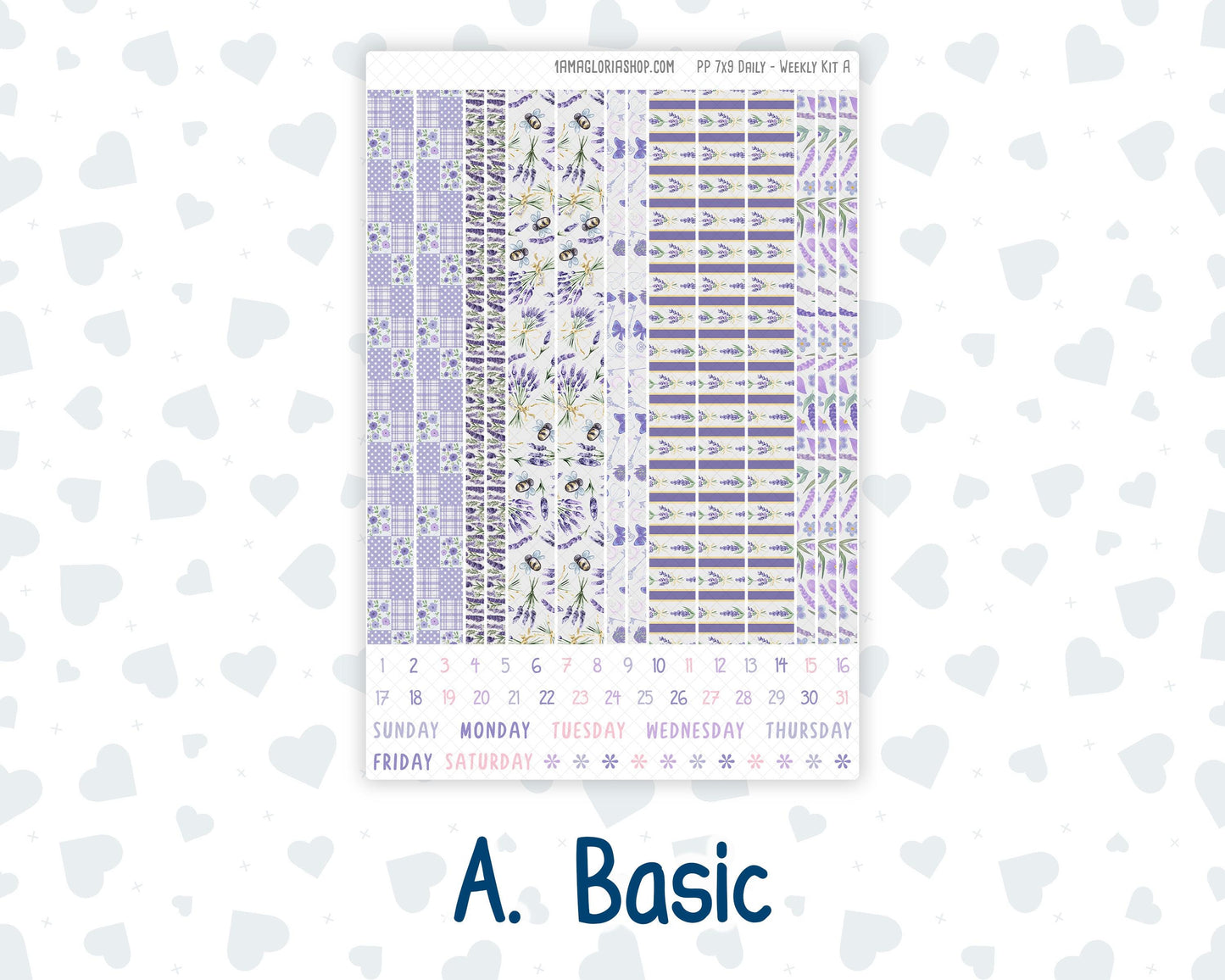 Kit 0213- 7x9 Plum Paper Daily - Provence - Planner - April