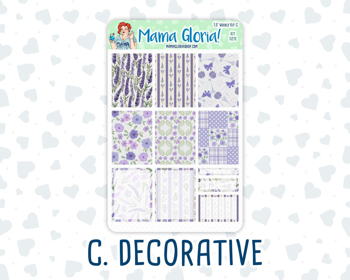 Kit 0213- 1.5" - Provence - April - Weekly Kit For Vertical and Hourly Planners