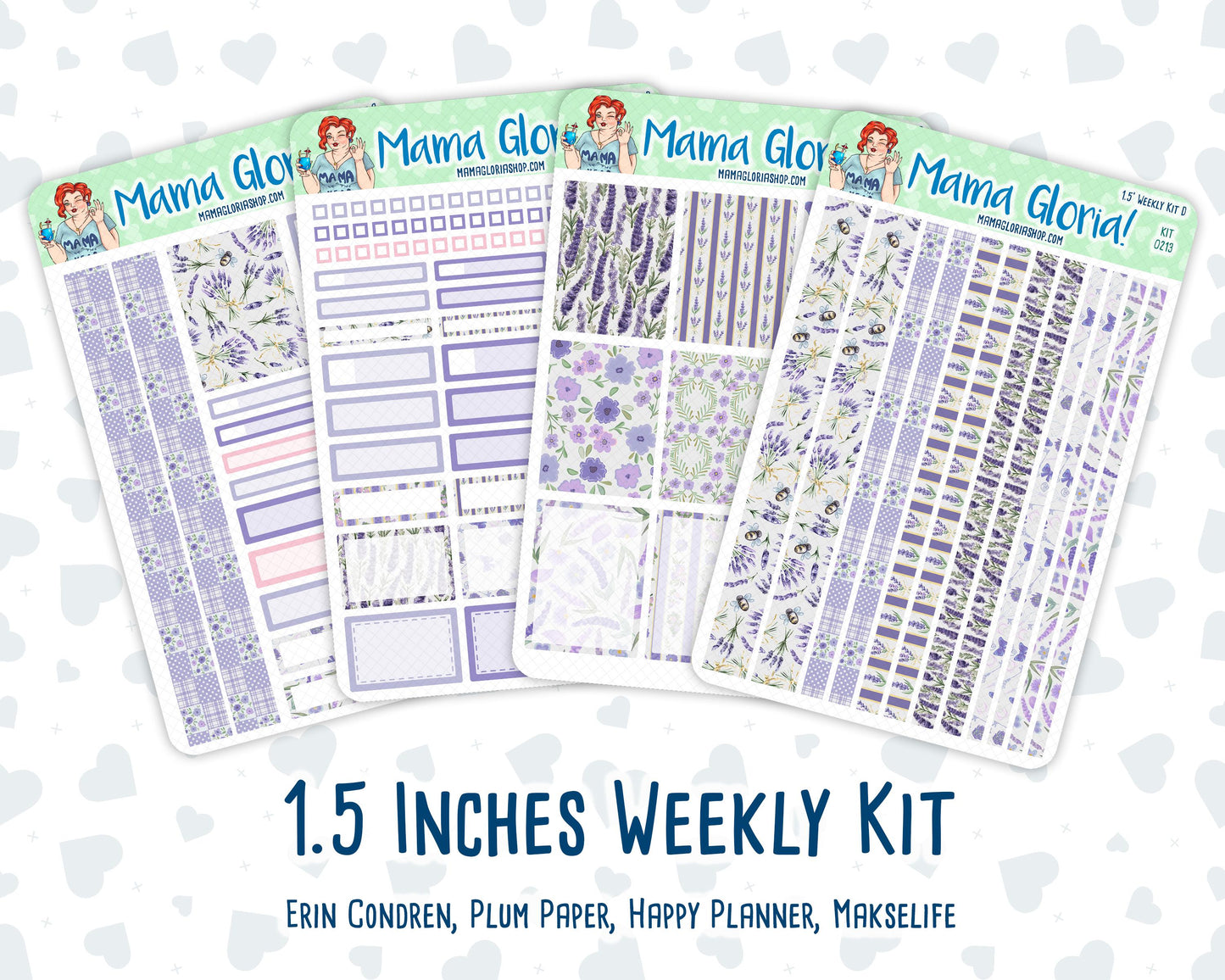 Kit 0213- 1.5" - Provence - April - Weekly Kit For Vertical and Hourly Planners