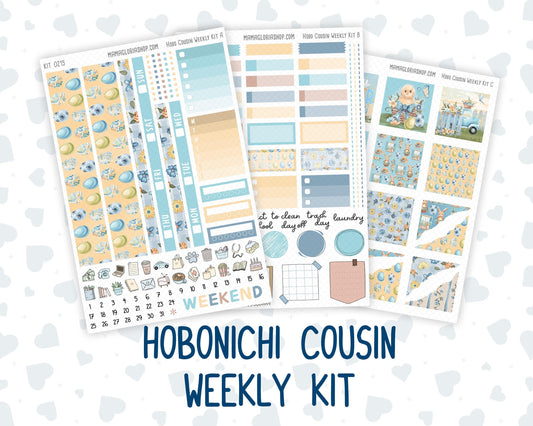 Kit 0215- Hobonichi Cousin – Weekly Kit – 1.3” Wide Columns - Easter Morning- April