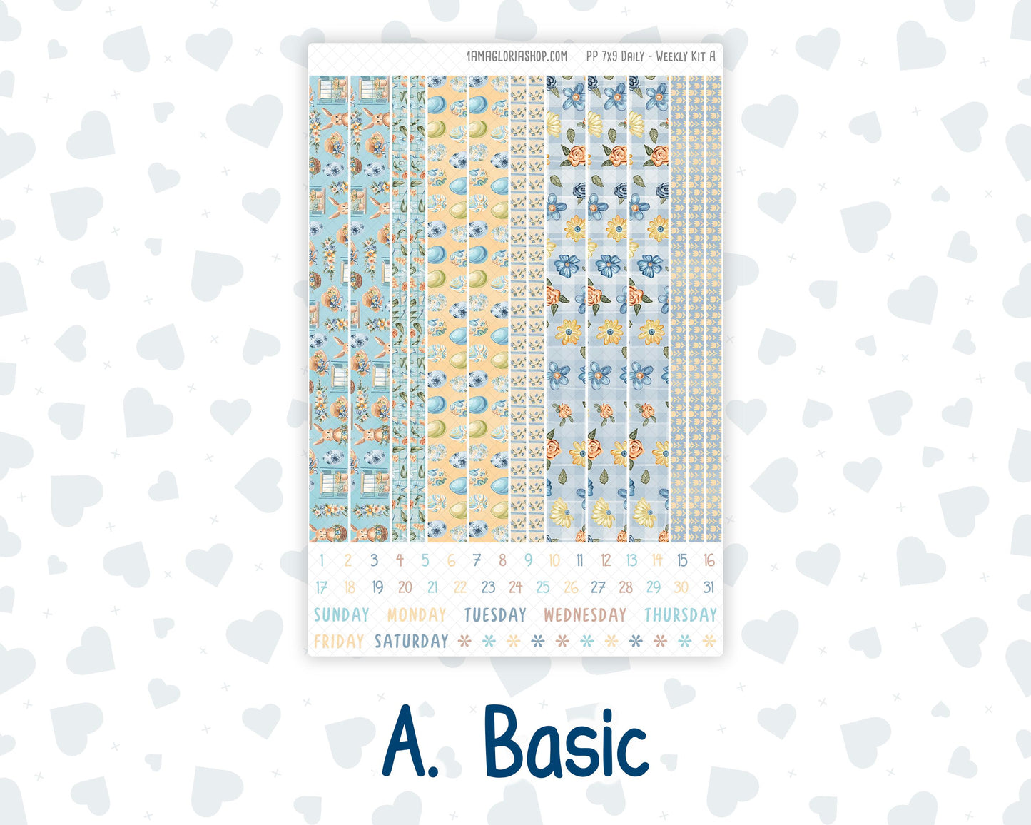 Kit 0215- 7x9 Plum Paper Daily - Easter Morning- Planner - April