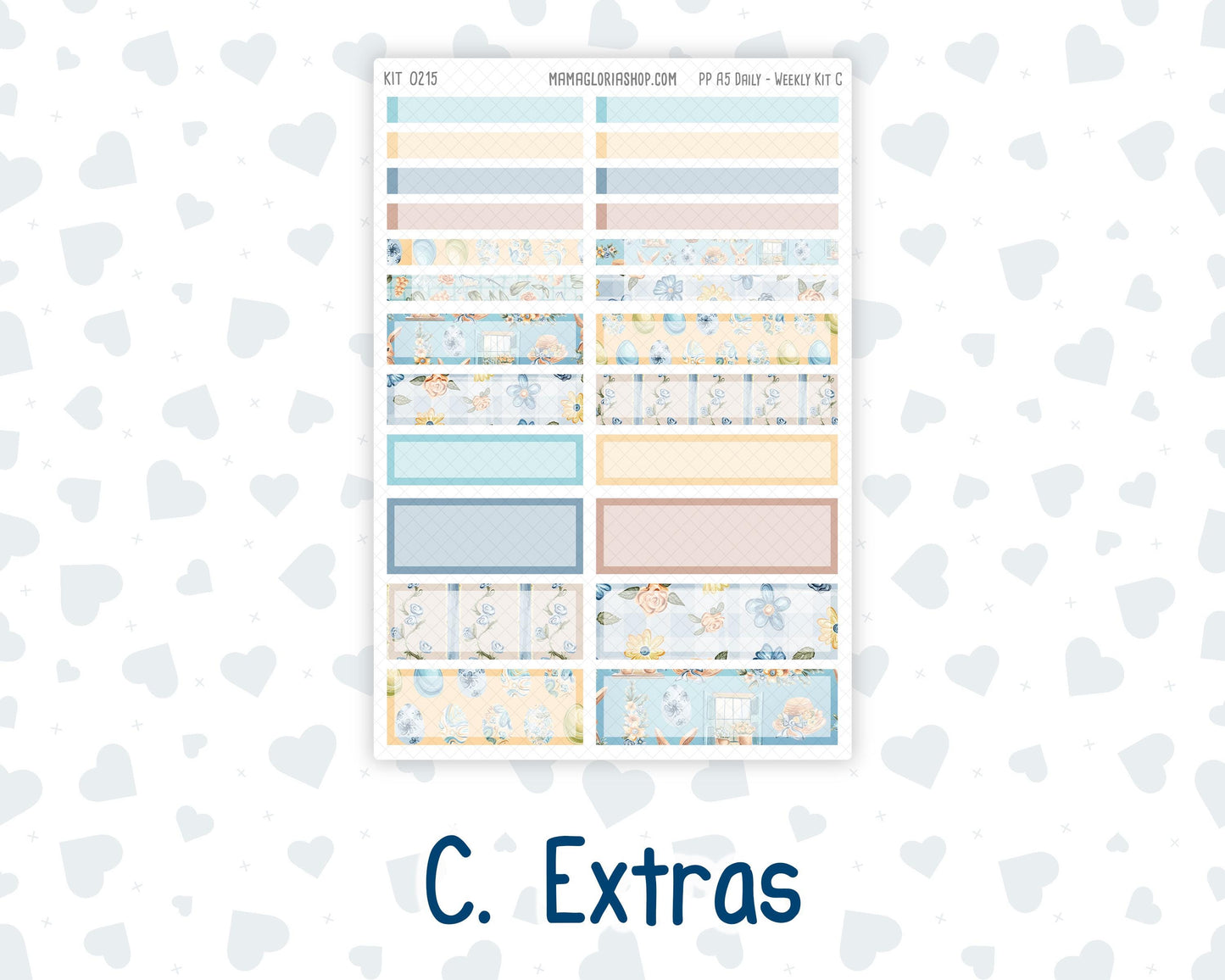 Kit 0215 A5 Plum Paper Daily - Easter Morning- Planner -April