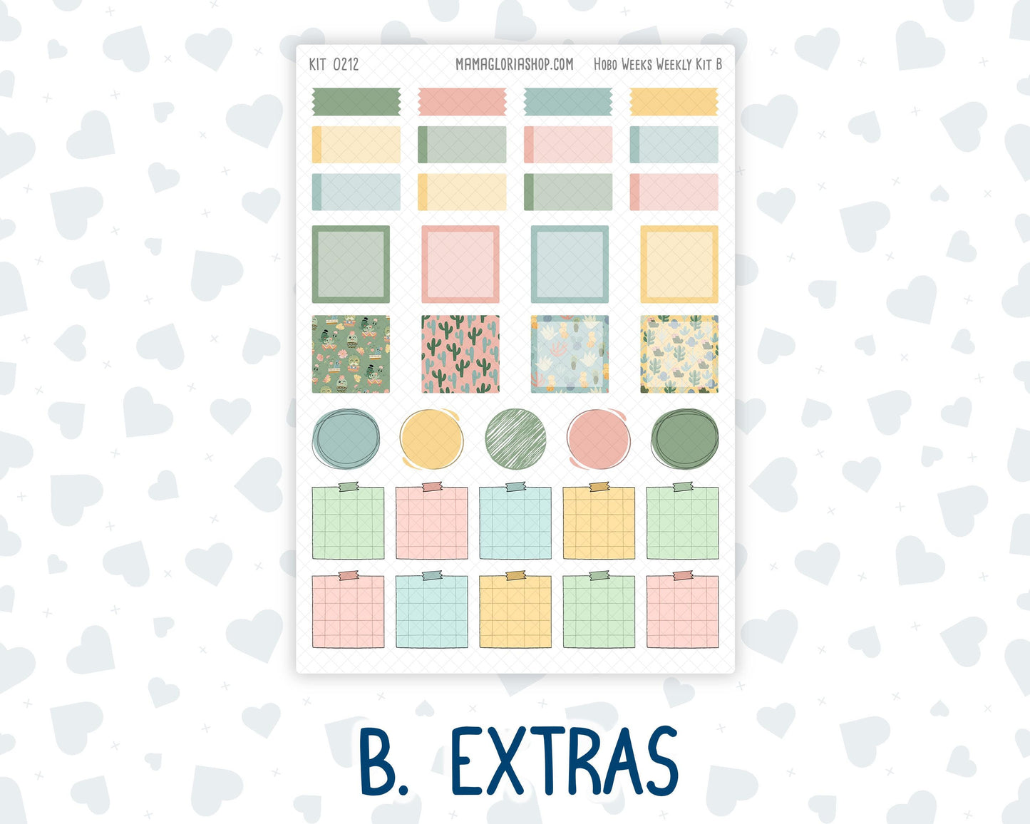 Kit 0212 Hobonichi Weeks – Weekly Kit - Prickly And Pretty - April