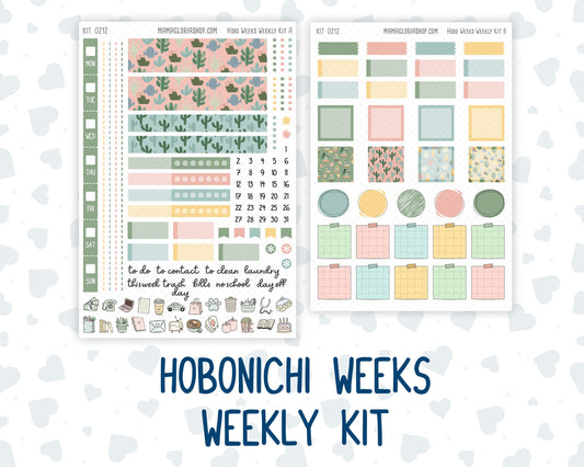 Kit 0212 Hobonichi Weeks – Weekly Kit - Prickly And Pretty - April