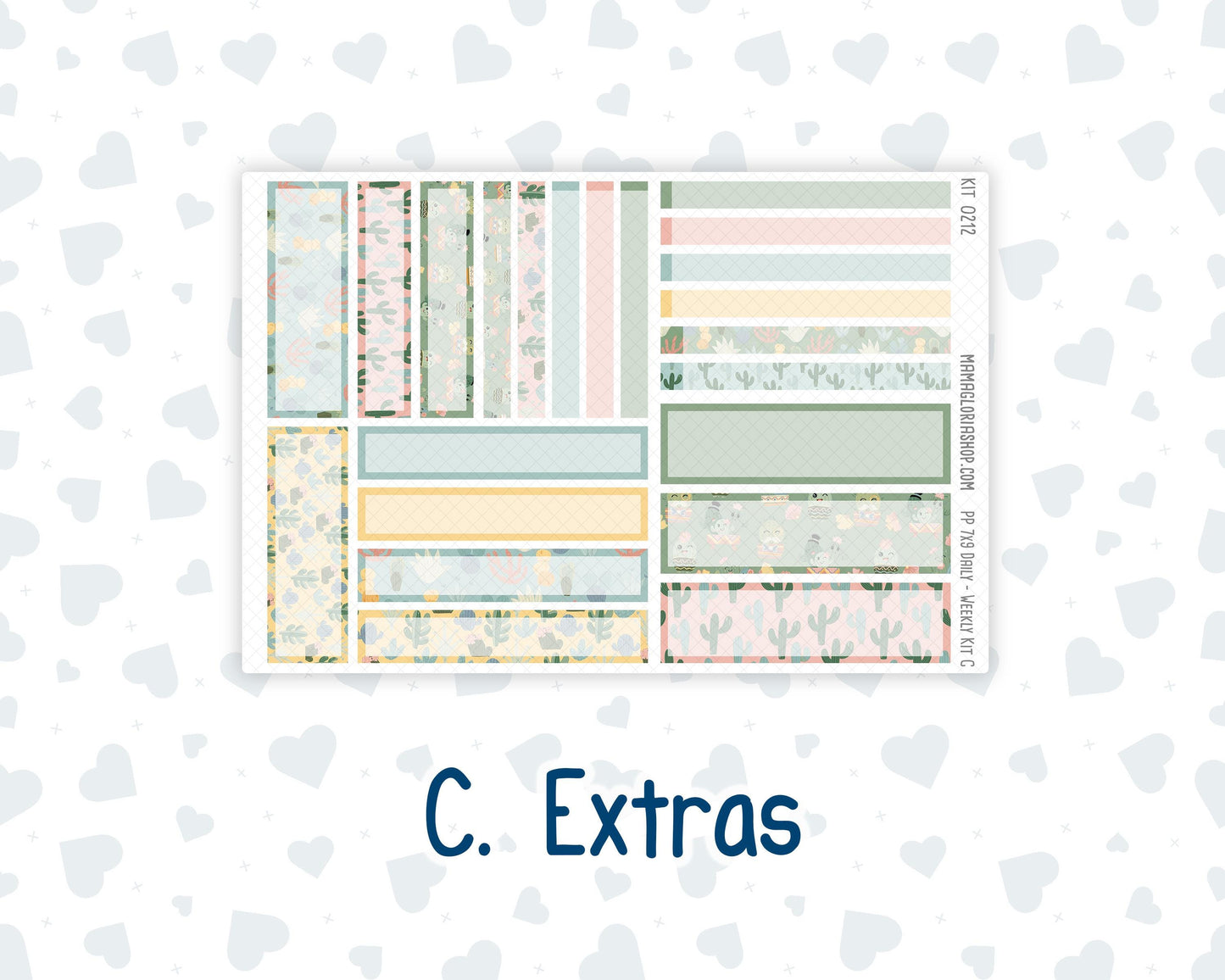Kit 0212- 7x9 Plum Paper Daily - Prickly And Pretty- Planner - April