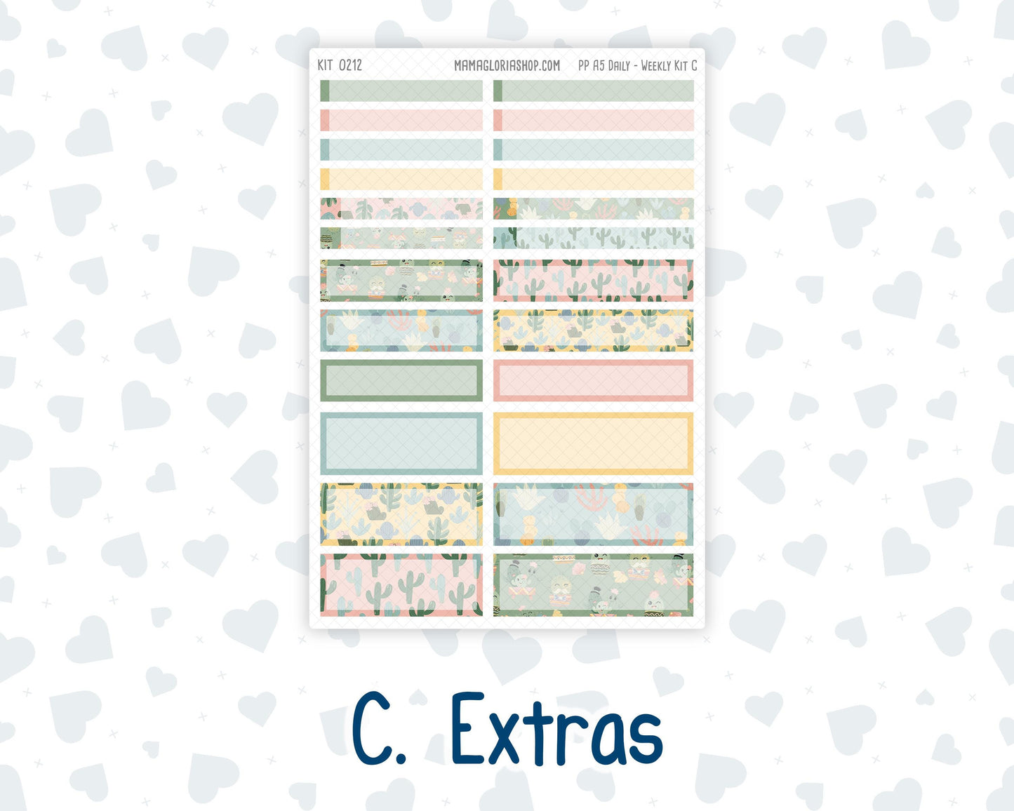 Kit 0212 A5 Plum Paper Daily - Prickly And Pretty - Planner -April