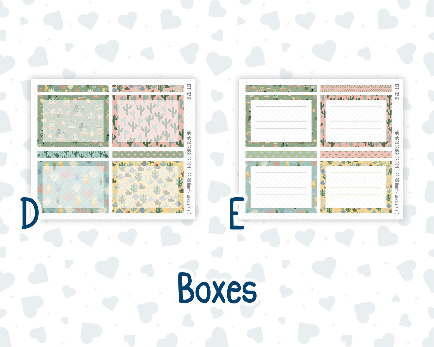Kit 0212 A5 Plum Paper Daily - Prickly And Pretty - Planner -April
