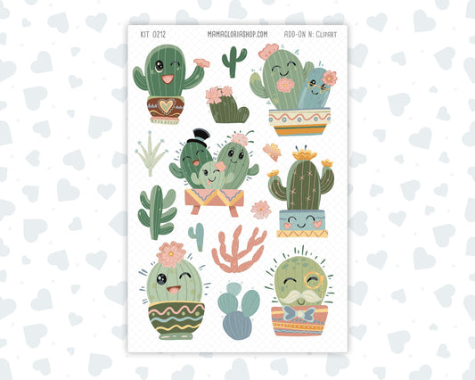 Kit 0212- Clipart - Prickly And Pretty- For Planners - Journals - April