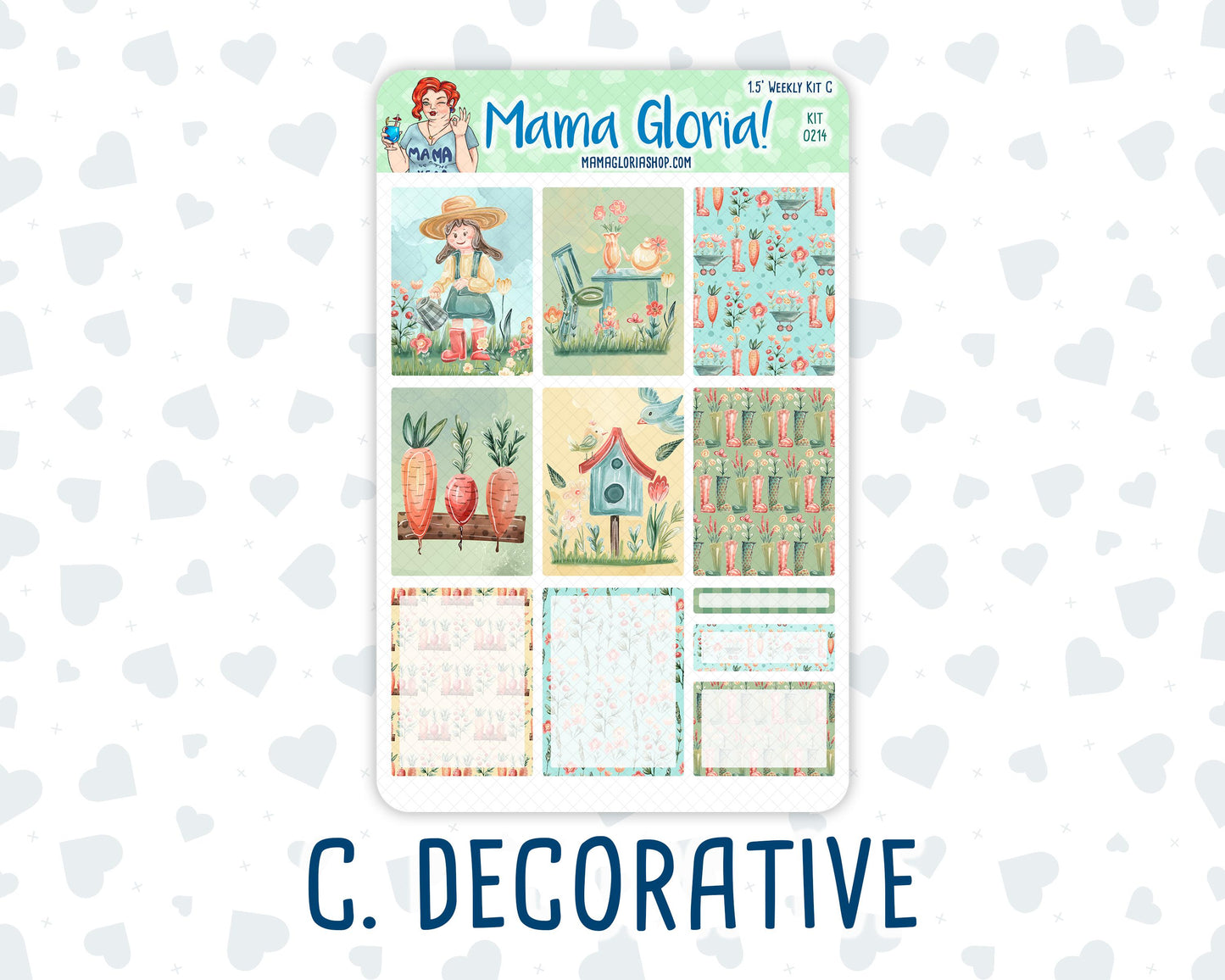 Kit 0214 - 1.5" - Rooted In Spring - April - Weekly Kit For Vertical and Hourly Planners