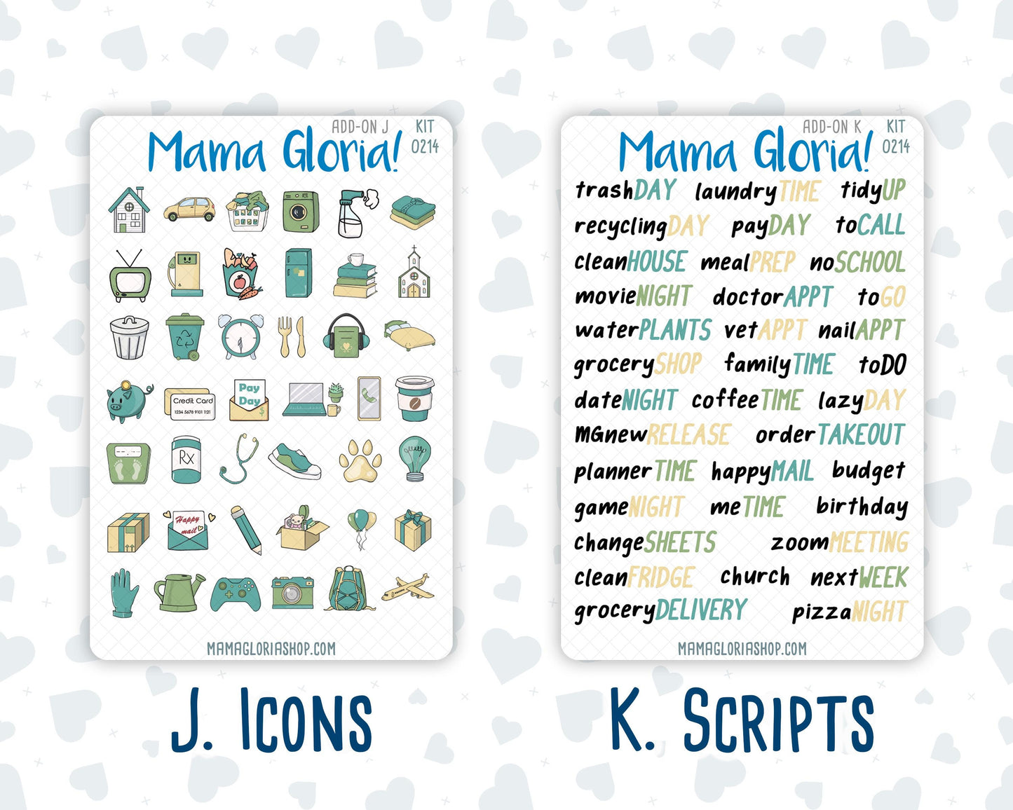 Kit 0214 Add Ons - Rooted In Spring - April- Planner Stickers - Kit