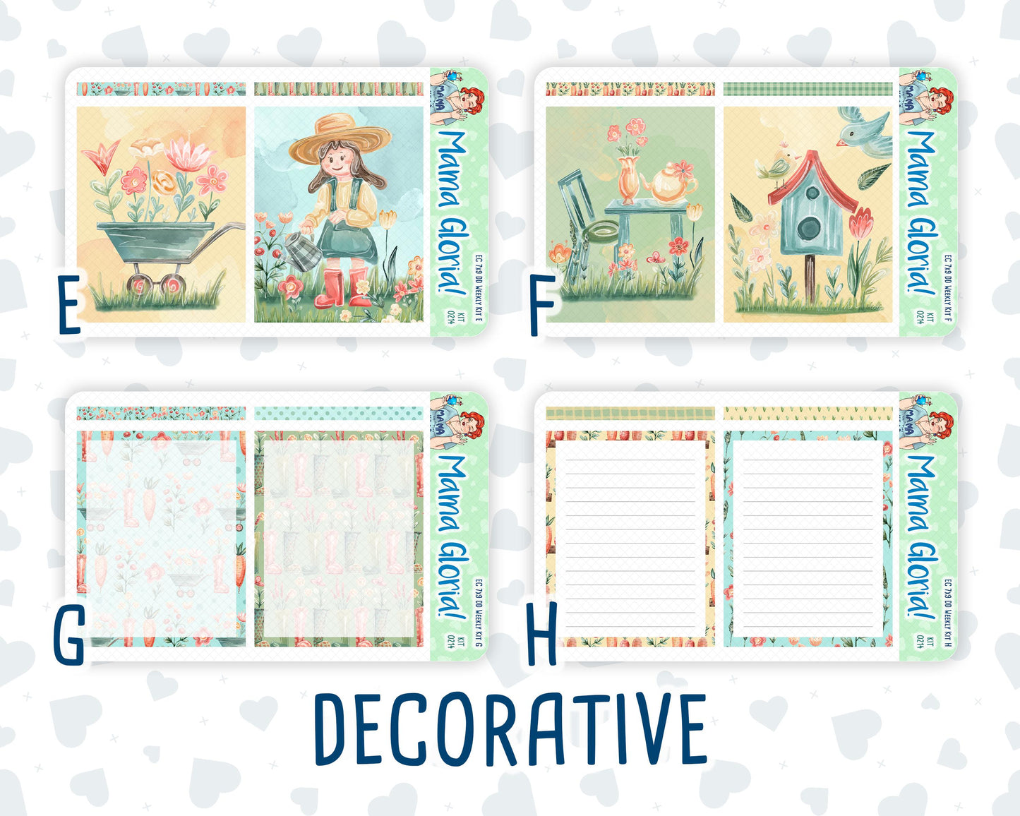 Kit 0214- 7x9 Daily Duo - Rooted In Spring - April - Planner
