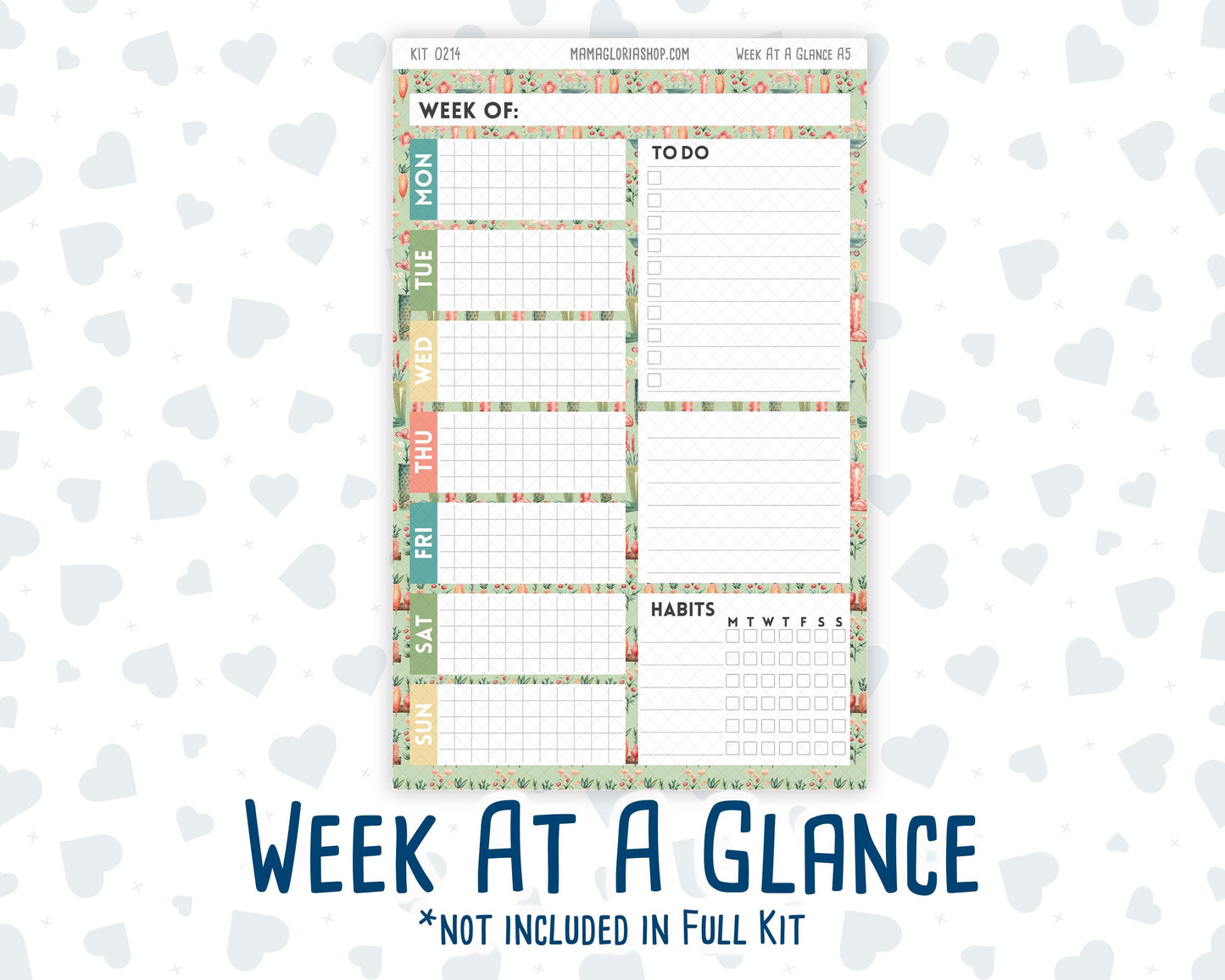 Kit 0214- A5 Daily Duo - Rooted In Spring -April -Planner