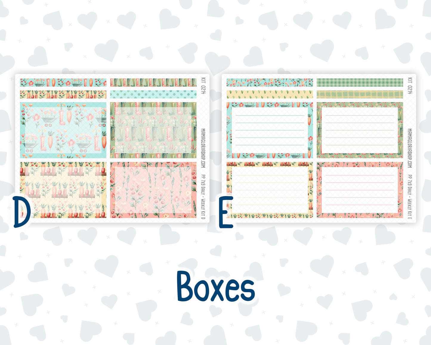Kit 0214- 7x9 Plum Paper Daily - Rooted In Spring- Planner - April