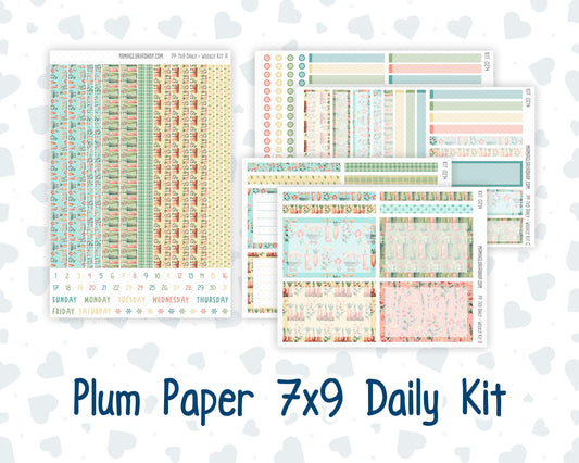 Kit 0214- 7x9 Plum Paper Daily - Rooted In Spring- Planner - April