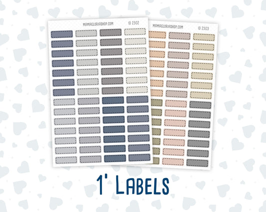 Wild Sage & Muted Slate 1 Inch Labels Sticker Sheet | Functional Planner Labels | Weekly Planner Stickers | Small Box Stickers