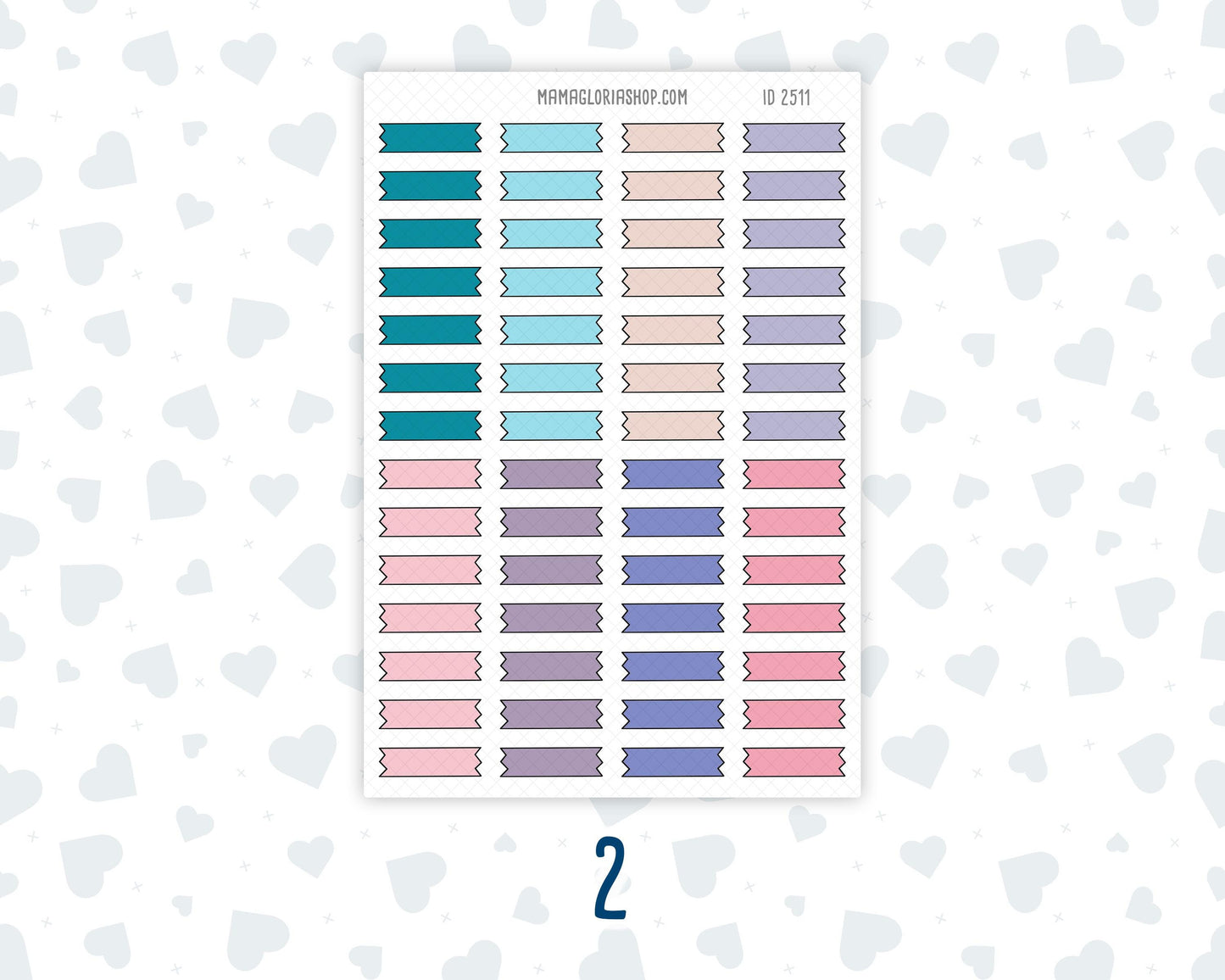 Color Pop 1 Inch Banners Sticker Sheet | Planner Flag Stickers | Functional Planner Stickers | Weekly Planner Labels