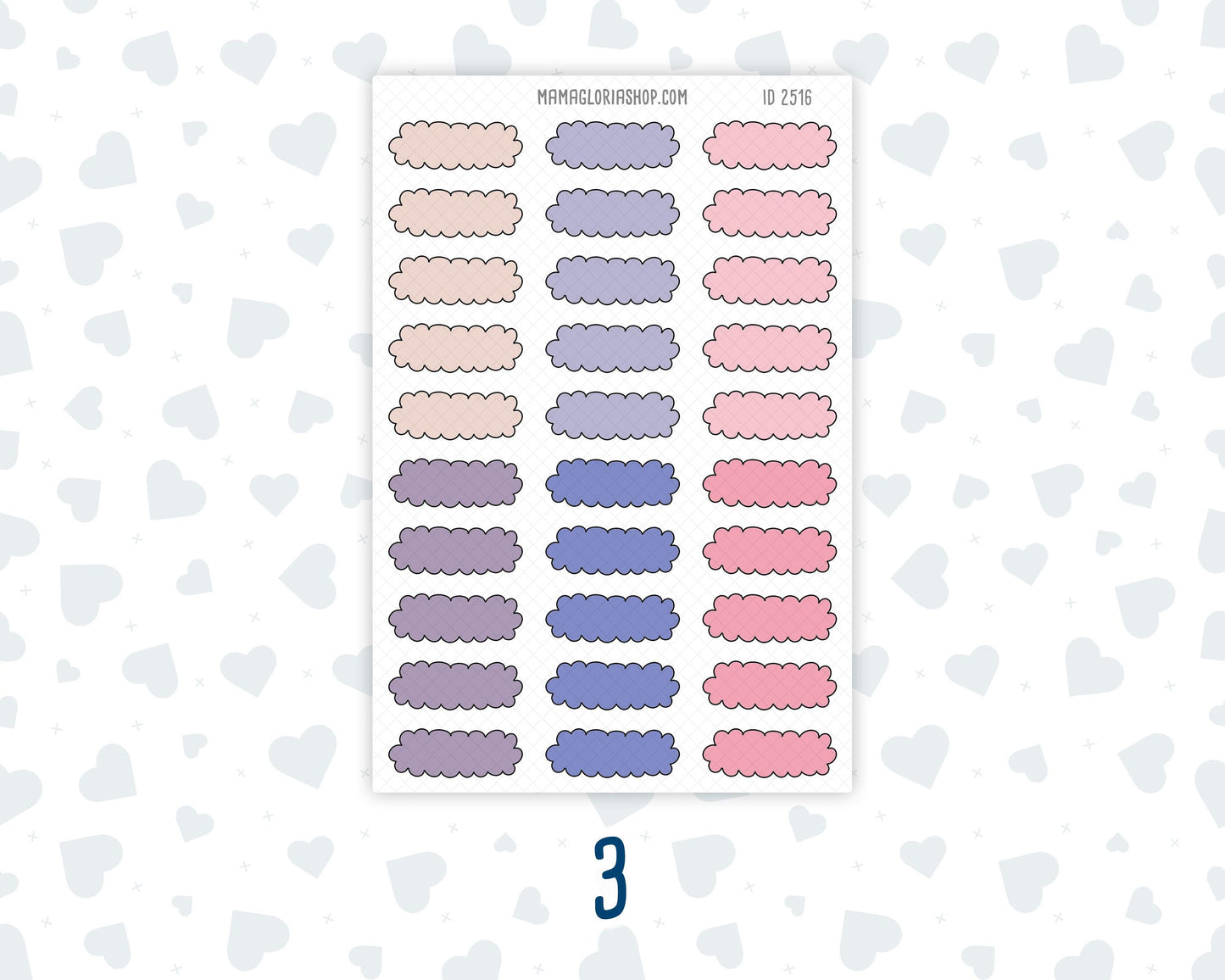 Color Pop 1.3 Inch Scalloped Labels Sticker Sheet | Functional Planner Stickers | Weekly Planner Labels
