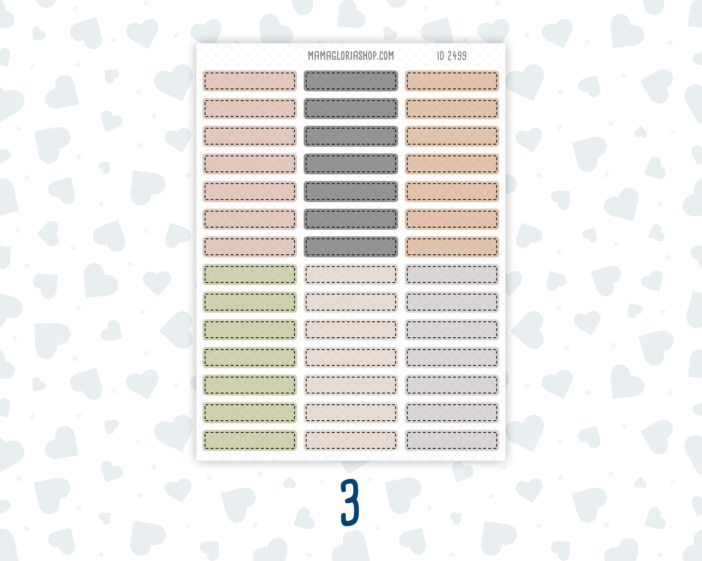 Wild Sage & Muted Slate 1.5 Inch Labels Sticker Sheet | Vertical Planner Stickers | Weekly Planner Labels | Functional Planner Stickers