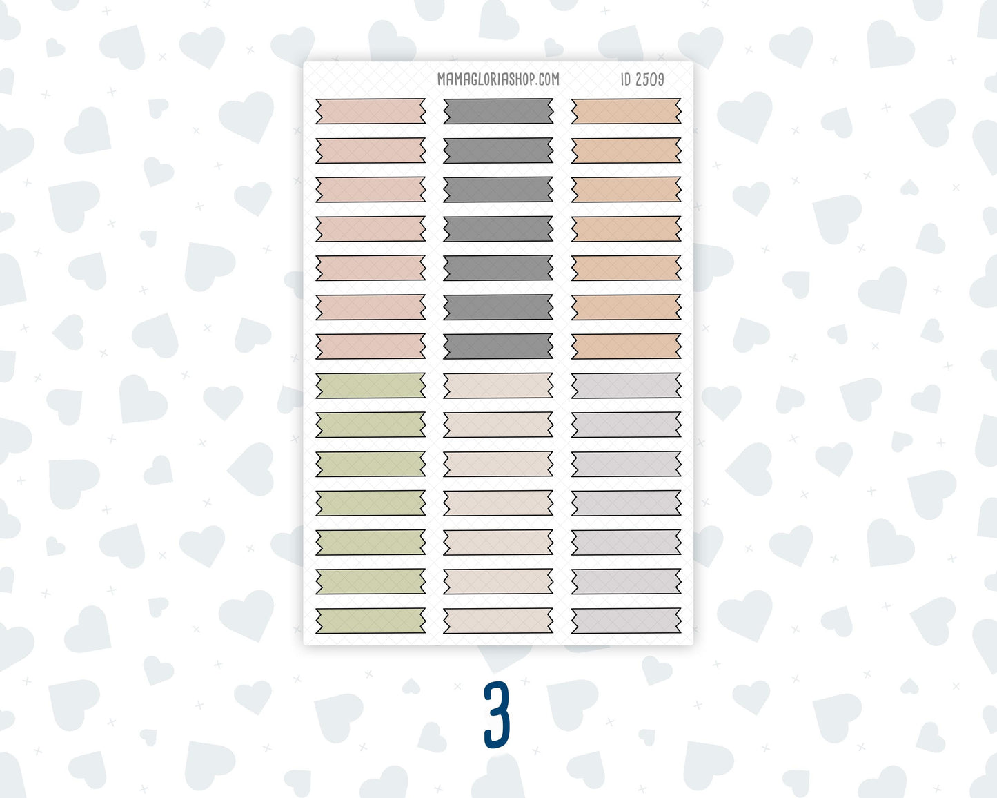 Wild Sage & Muted Slate 1.3 Inch Banners Sticker Sheet | Planner Flag Stickers | Functional Planner Stickers | Weekly Planner Labels