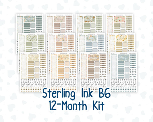 12-Month Kit - 2026/2027 - Floral Collection - For B6 Sterling Ink