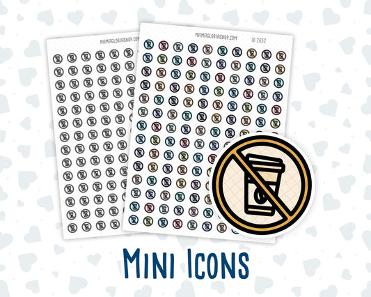 No Coffee - Caffeine Free - No Caffeine - Planner Icon Sticker