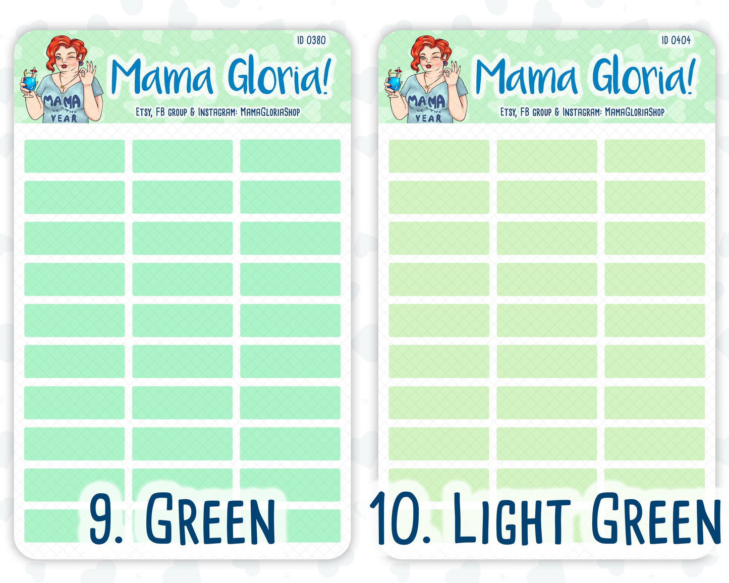 Quarter box stickers for planners, ID 0371/0372/0373/0374/0375/0376/0377/0378/0379/0380/0404