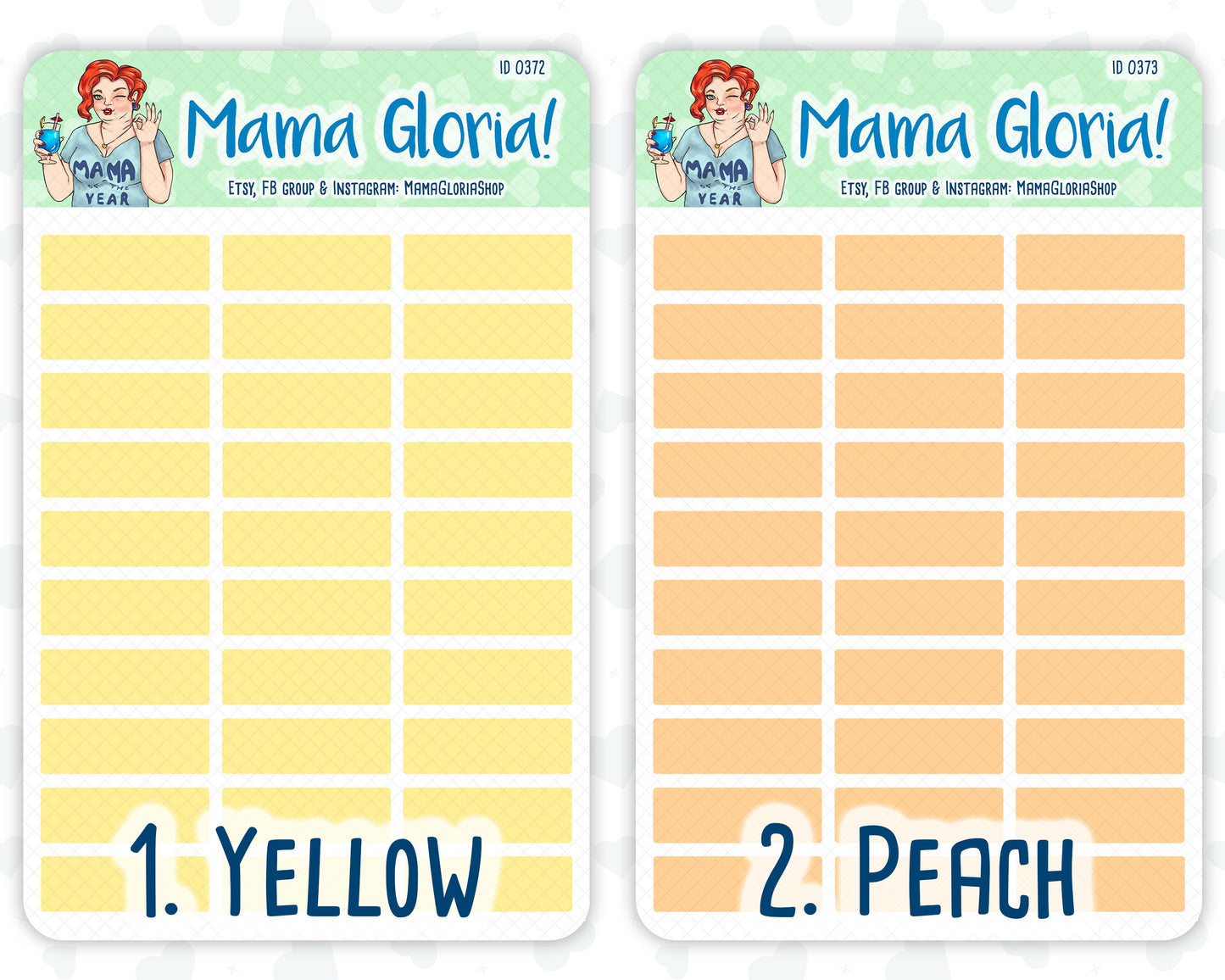 Quarter box stickers for planners, ID 0371/0372/0373/0374/0375/0376/0377/0378/0379/0380/0404