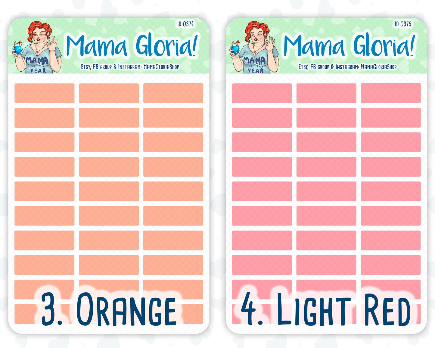 Quarter box stickers for planners, ID 0371/0372/0373/0374/0375/0376/0377/0378/0379/0380/0404